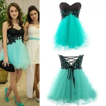 Дешевый образец, короткие платья для выпускного вечера для девочек до 50 лет, выше колена, мини-тюль, черный цвет, для выпускного вечера, для девочек
