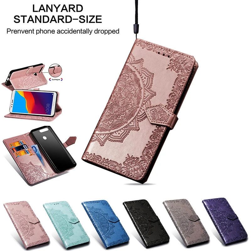 Xiaomi Mi 8 Lite Case on For Xiaomi Mi 9 9se Case Flip Leather 3D Mandala Flower Phone Cases Xiaomi Play Max 3 Case Cover Coque