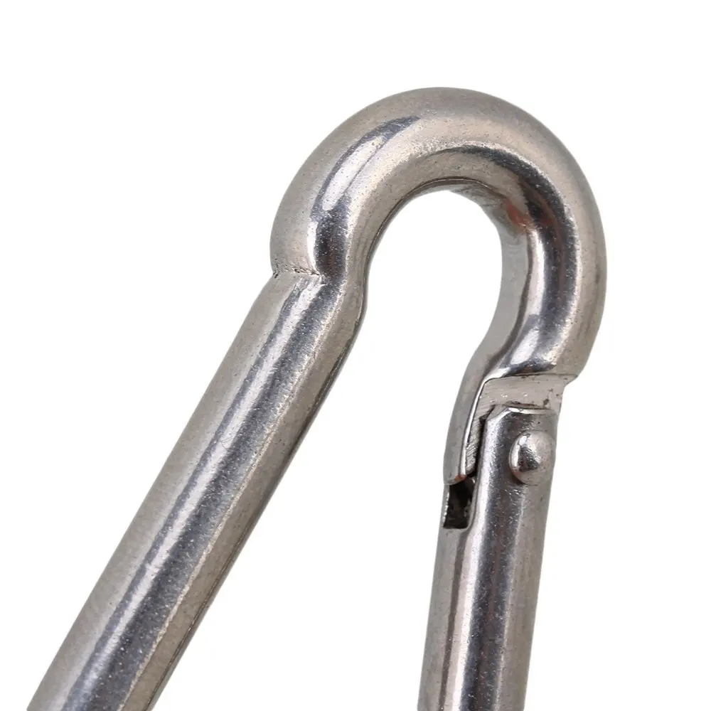 Multifunctional-304-Stainless-Steel-Spring-Snap-Carabiner-Quick-Link-Lock-Ring-Hook-M6-60mm-Pack-of (3)