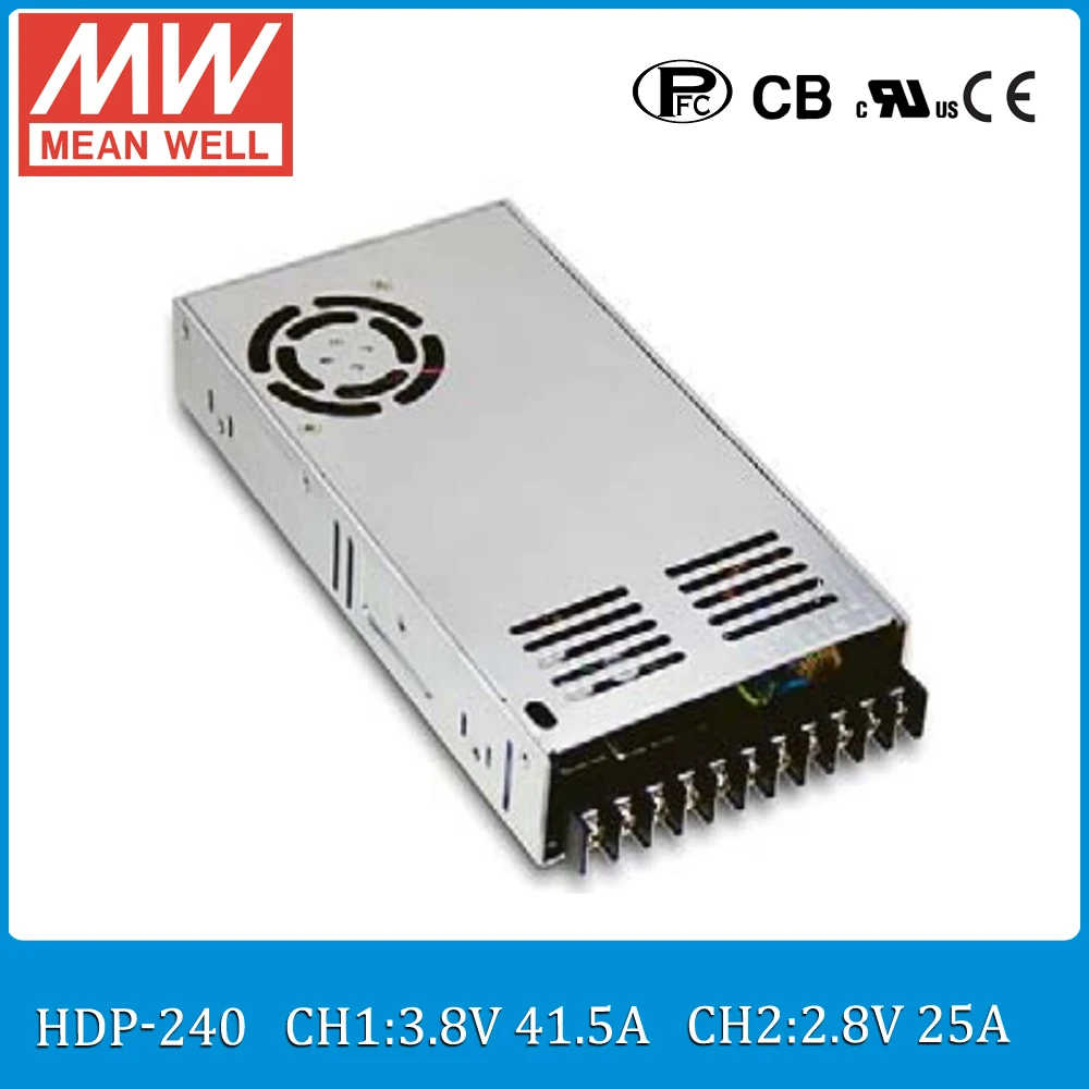 

Original Meanwell HDP-240 240W dual output 3.8V 2.8V transformer PFC conformal coated power supply for LED signage display