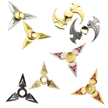 Dedo de Metal Giratoria Rodamiento Mano Dart Toy Tri-Spinner EDC Fidget Juguete Sensorial Hilanderos De AutismAnd ADHD Niños Anti Juguete estrés