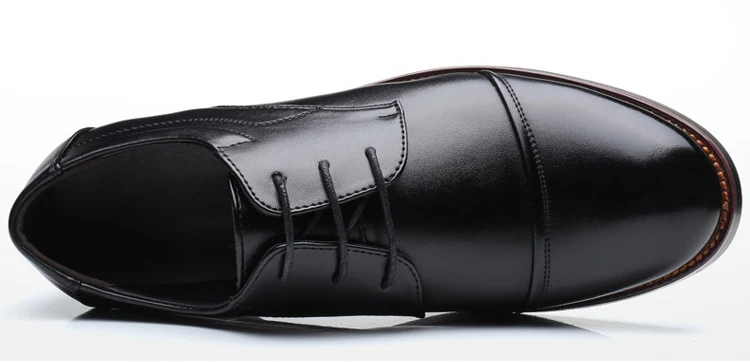 OUDINIAO/Мужская обувь больших размеров г., повседневная обувь мужские деловые весенние черные нарядные туфли для мужчин на шнуровке черного и коричневого цвета
