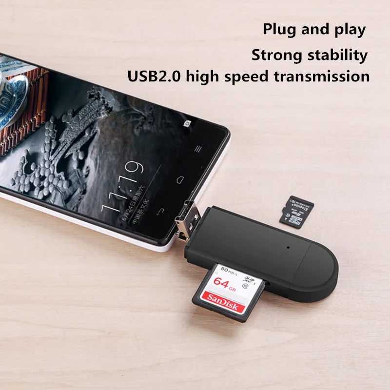 Micro USB кард-ридер с TF картой OTG Смарт-карта памяти адаптер для MacBook ноутбука USB 3,0 Тип C кардридер SD кард-ридер