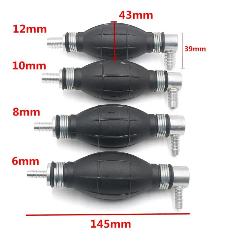 1 шт. ручной топливный насос автомобильный многоцелевой резиновый алюминиевый Сферический бензиновый праймер колба соединительный стержень бензиновый бак 14,5 см