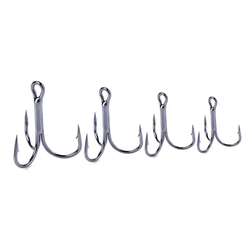 

20 Pcs/Set Fishing Hook Triple Hooks High Carbon Steel Sharp Barbed Tip Tackle Accessories 4#6#8#10#