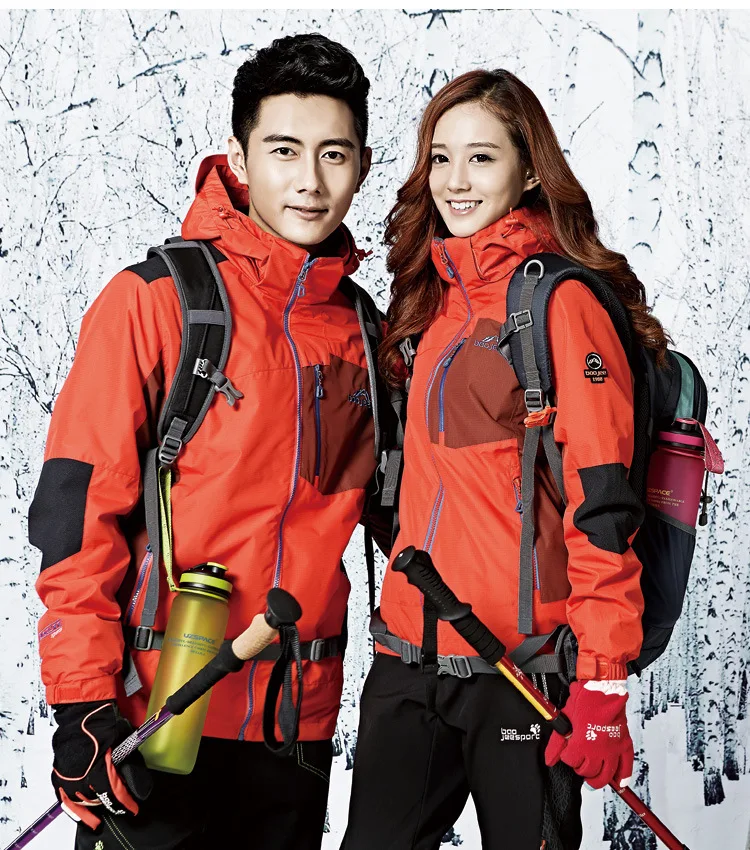

Outdoor Hot Sale 3 in 1 Free Shipping waterproof windproof men women jacket couple breathable sports climbing camping ski coat
