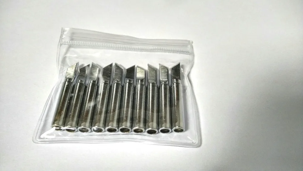 10PCS silver Soldering tips 4MM jack Solder Iron Tip for H akko 936