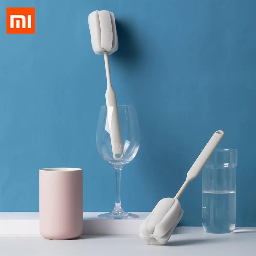 

Xiaomi Jordan&Judy Removable Sponge Cup Brush 2Pcs Kitchen Handled Washing Brush Bottle Glass Cup Cleaning Brush