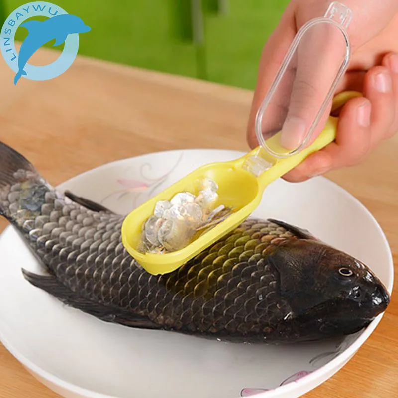 

Durable Plastic Fish Scale Remover Scraper Cleaner Scaler Kitchenware Peelers