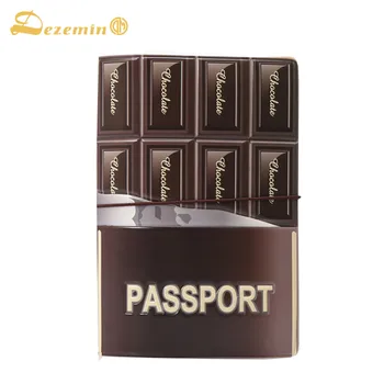 

DEZEMIN Chocolate Passport Holder Women Passport Case Protector