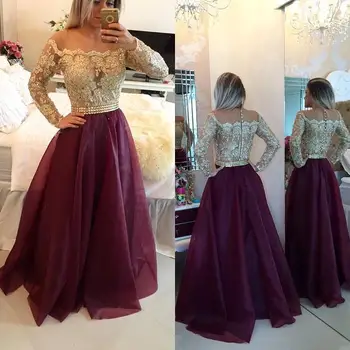 

Plus Size Muslim Evening Dresses Fancy A-line Long Sleeves Tulle Lace Beaded Islamic Dubai Saudi Arabic Long Evening Gown Prom