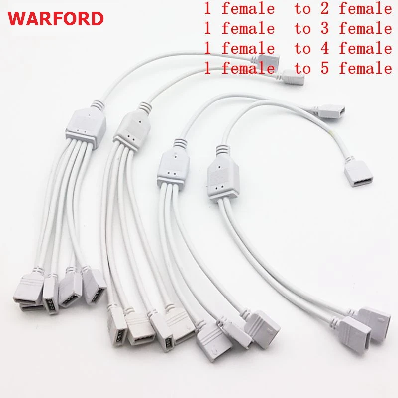 1 To 2/3/4/5 Female RGB Splitter 4Pin LED Connector Lighting Accessories Cable For 3528 5050 Strip | Освещение