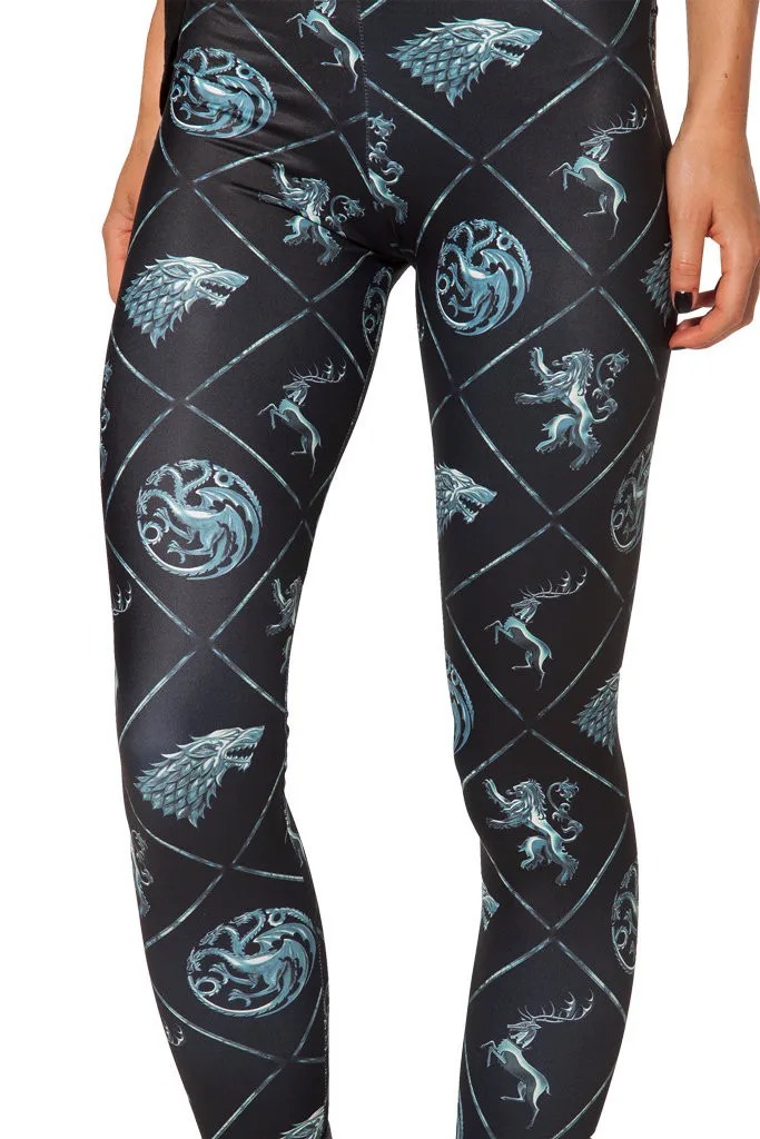

Women Flags of Game of Thrones Print Leggings Slim Fit Thin Elastic Polyester Cos Party Pants Casual Trousers Drop Shipping