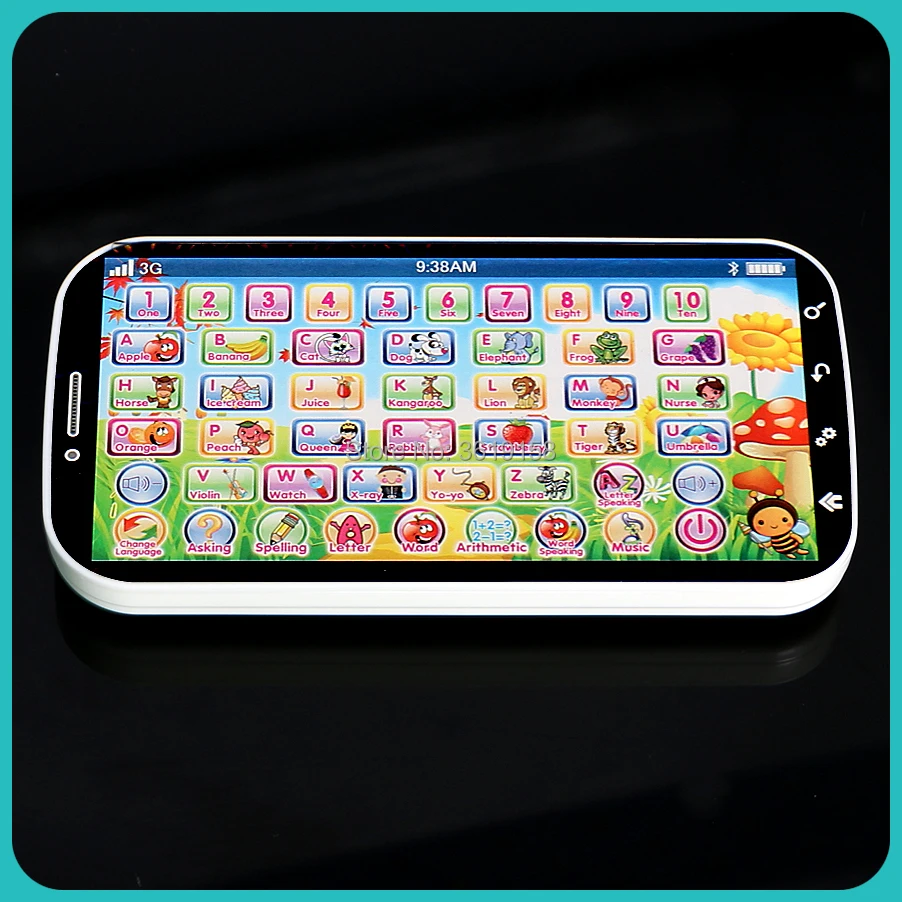 english language learning machine multifunction toy phone,ABC letter word number musical yphone for kid educational learning toy