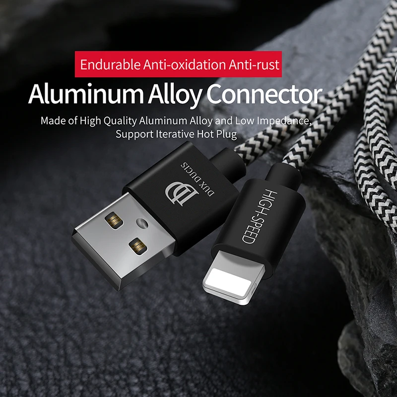 DUX DUCIS USB кабель для iPhone Xs Max X 7 8 данных быстрое зарядное Освещение 5 5S 6 S iPad телефон