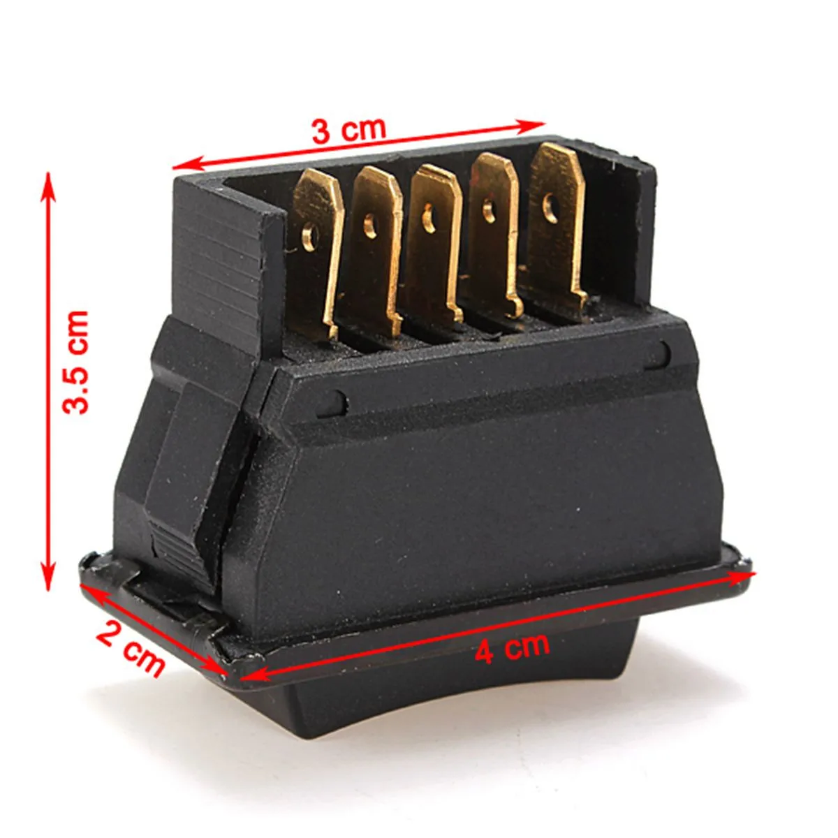 Черный 2 шт. DPDT DC 12V 20A универсальный автомобильный переключатель стеклоподъемника 5 контактов