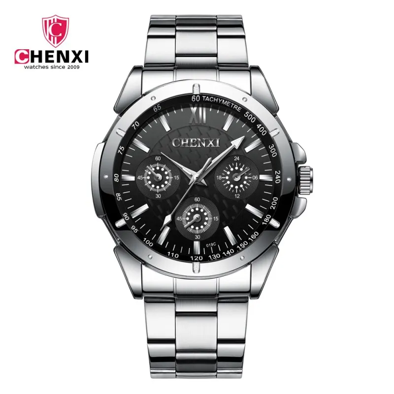 

Luxury Brand CHENXI Men Dress Wristwatch Stainless Steel Male Quartz Watches Waterproof Casual Business Clock relogio masculino