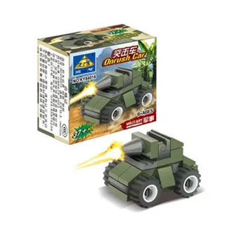 

1PC Funny Military Bricks Building Blocks Mini Scout car Toys Kids Parent-child Game Assembly Educational Gift for Children