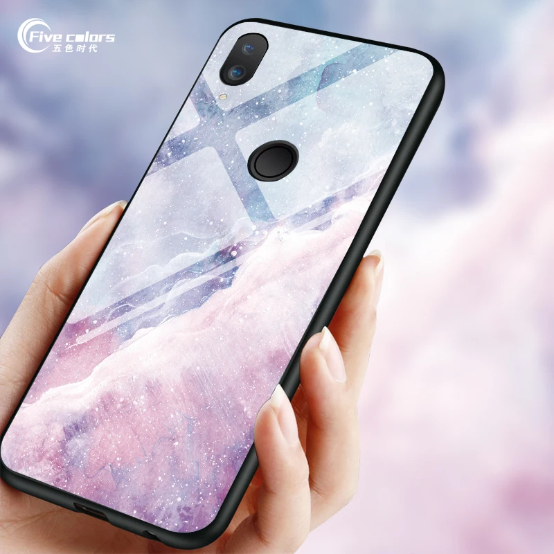 Мраморный чехол из закаленного стекла для Huawei Honor 9i 10 View Mate Lite мягкие чехлы ТПУ Nova