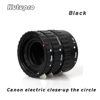 

kutupro Andoer Colorful Metal TTL Auto Focus AF Macro Extension Tube Ring for Canon EOS EF EF-S 60D 7D 5D II 550D black