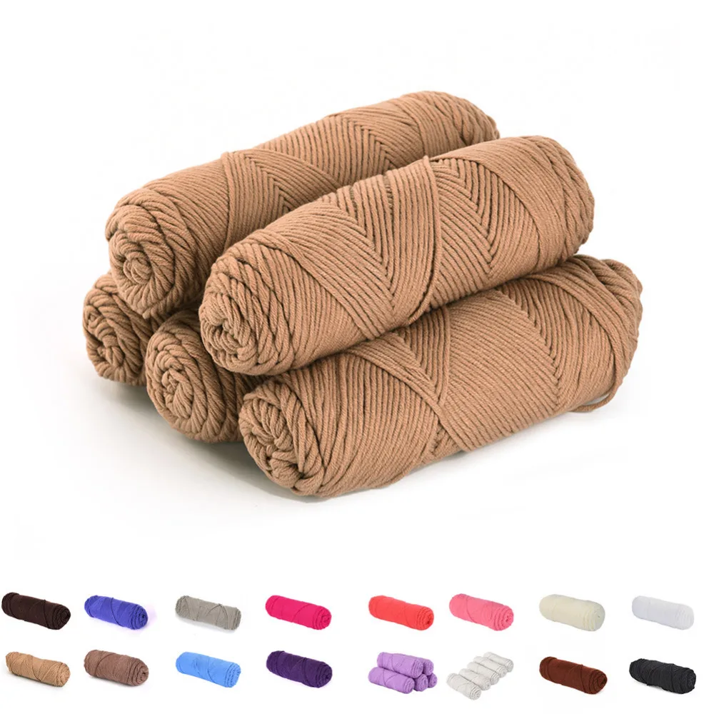 New Super Thick 5pcs Cotton Colorful Dye Scarf Hand knitted Yarn For