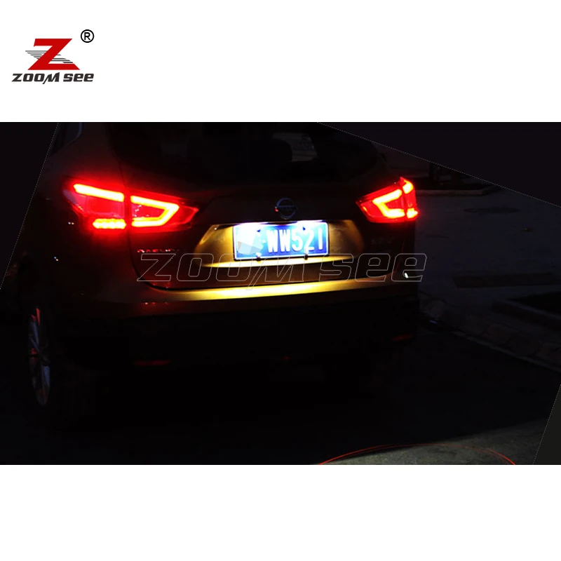 Ceny 10pc x błąd canbus za darmo dla 2007 2019 Nissan Qashqai J10 J11 LED żarówka wnętrze dachu czytanie mapa zestaw żarówek do lampek samochodowych