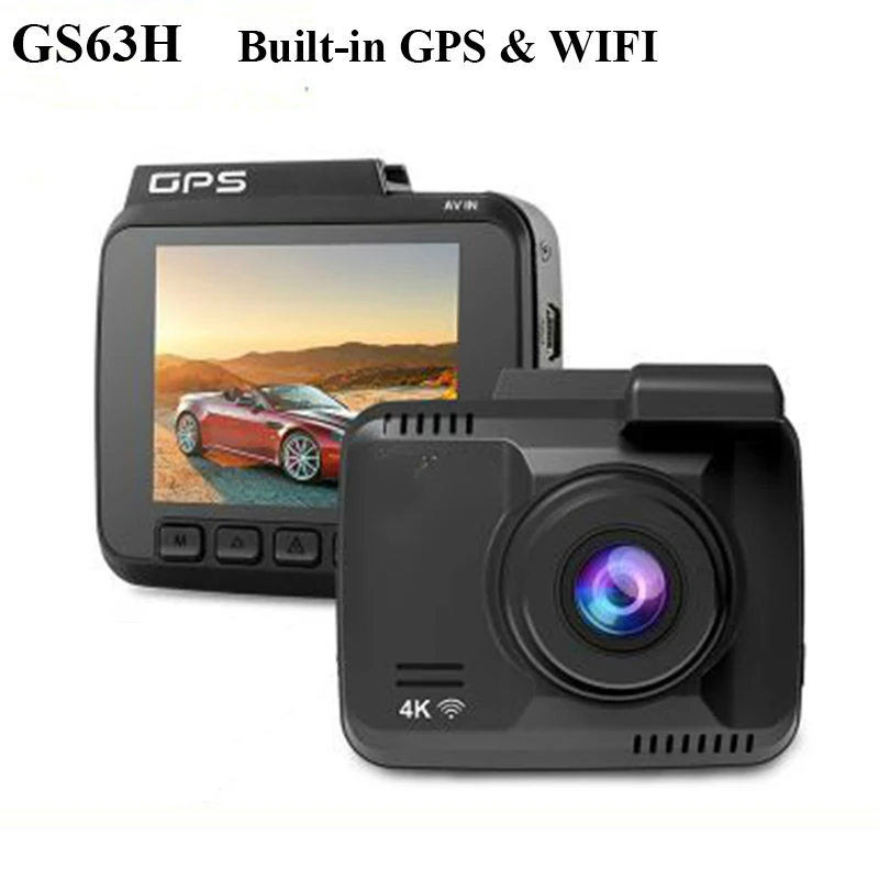 

GS63H Car Dash Cam 4K HD Dash Camera 150 Degree Wide View Angle With GPS WiFi G-Sensor Loop Recording Parking Monitoring