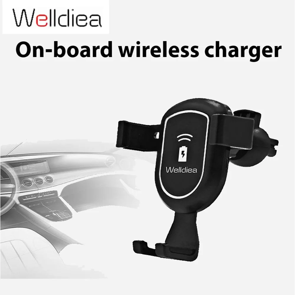 

Welldiea Car Mount Qi Wireless Charger For iPhone X 8 Plus Car Fast Wireless Charging Pad Car Holder Stand For Samsung s9 s8