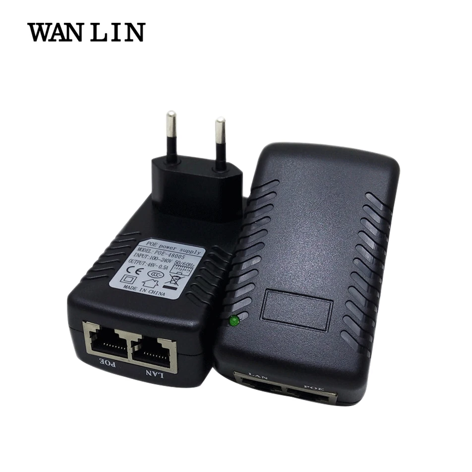 WANLIN PoE Injector DC 48V 0 5A Power over Ethernet IEEE802 3af at Power Adapter for