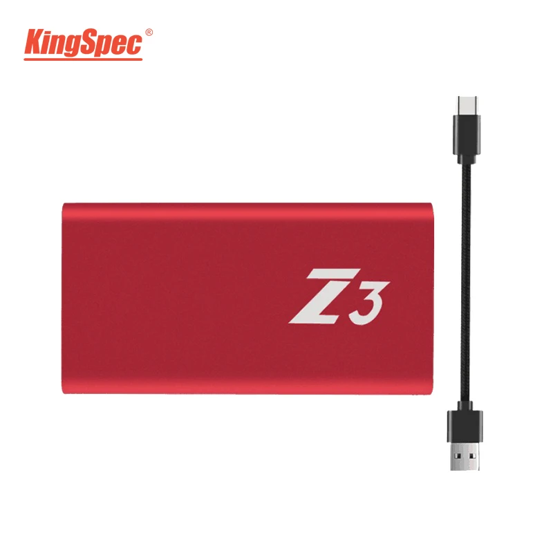 KingSpec внешний Портативный SSD жесткий диск 64 GB Hdd SSD 120 gb 240 GB 500 GB 1 ТБ SSD USB 3,1 Тип-c твердотельный диск USB 3,0 для ПК - изображение