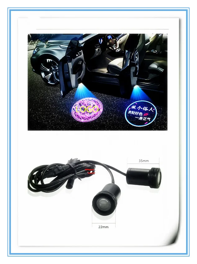 

2 Pcs LED Car Door Lamp welcome logo projection Light for Honda Everus Clarity Civic Accord Urban