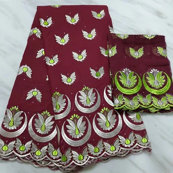 

African Dry Yarn Lace Swiss High Quality Dress Cotton New Nigerian Swiss Fabric Thermal Material Lace Dress Two Suits