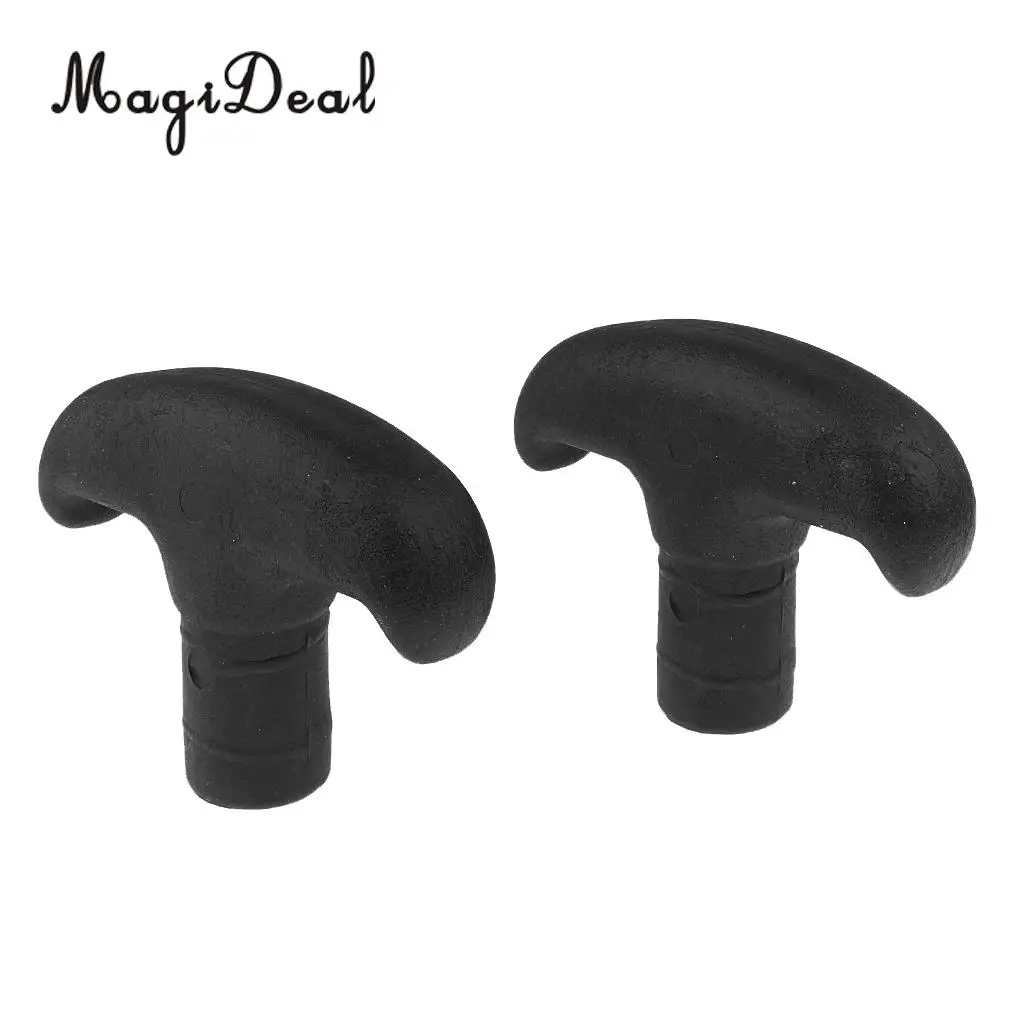 MagiDeal High Quality 2Pcs PVC Canoe Paddle T Handle Kayak Dinghy SUP Surfboard Surfing Rowing Boat Accessory Black/Yellow/Gray