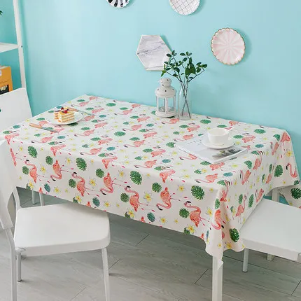 

PVC Table Cloth Coffee Table Tablecloth Waterproof Anti-Scalding Oil-Proof Rectangular Household Cotton Linen Table Cover ZM195