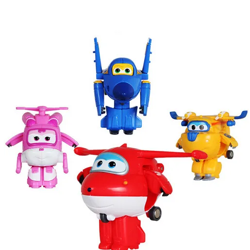 4PCS/Lot Super Wings Mini Planes Deformation Airplane Robots Action Figures  Transformation robot Toys For Christmas gifts - AliExpress