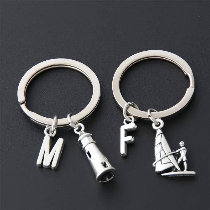 

1set(2pcs) Lighthouse Keychain Souvenirs Key Holder Wedding Favors And Gifts For Lover Party Favors Festive Supplies E2246