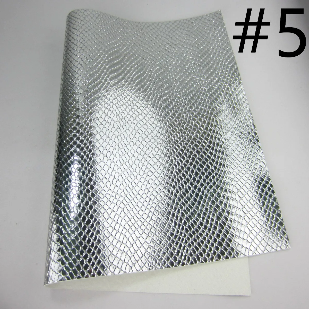 Серебристая зеркальная искусственная кожа ткань синтетическая кожа для сумок DIY Пиление аксессуары A4 лист " x 11,8" 1 шт DP003