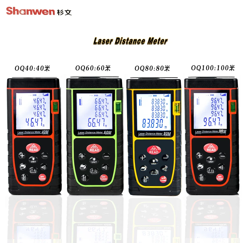 

40M 60M 80M 100M Laser Rangefinder Distance Meter Measurement Tools trena Tape Measure Ruler Angle Tester Tools