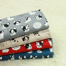 Импортная Плотная хлопковая ткань с принтом собаки из мультфильма, ручная работа, сделай сам, Лоскутная сумка, одежда, платье, ткань, хлопок, B33