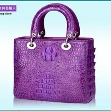 Настоящая/натуральная крокодиловая кожа женская сумка-мессенджер из крокодиловой кожи