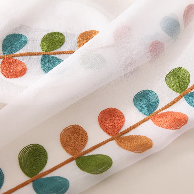 Htexq Floral Tulle Curtains For Kitchen Curtains For Living Room