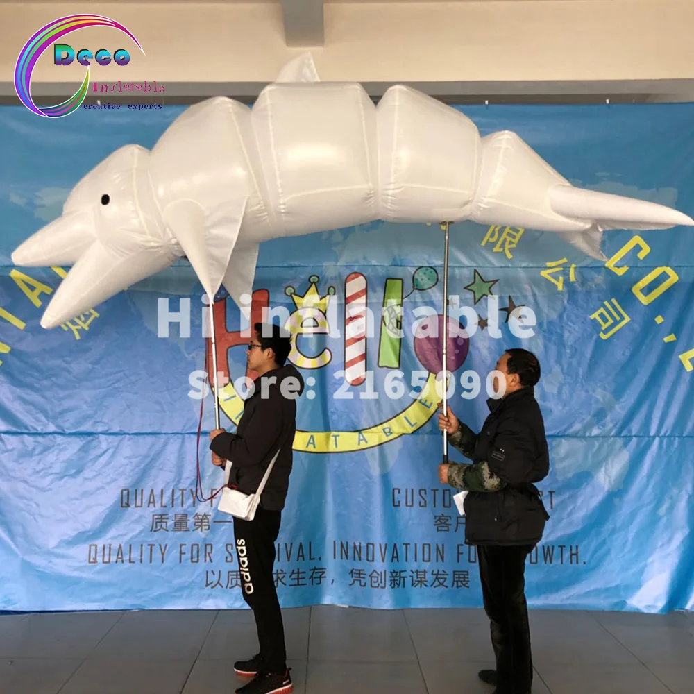 3m long Customized Parade ocean decoration walking Inflatable Dolphin