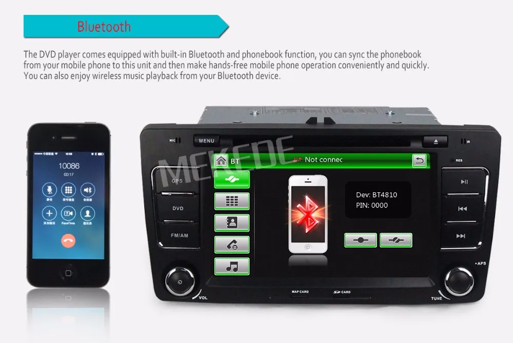 Best free shipping Car DVD Player GPS Navigation for Skoda Octavia 2009- 2013 a5 with Canbus BT Radio Stereo 7