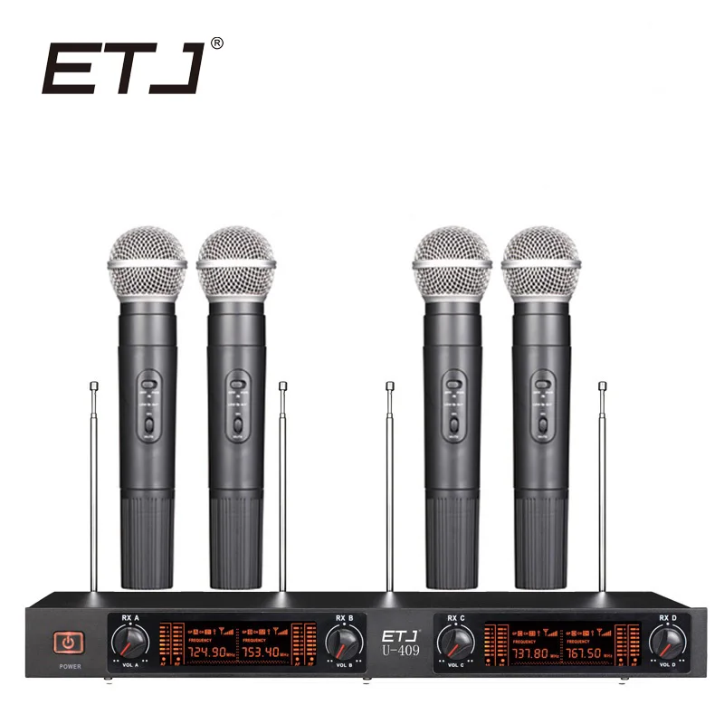 

ETJ Brand Professional VHF Microphone Handheld Bodypack Changable Microphone Headset Lavalier Microphone U-409