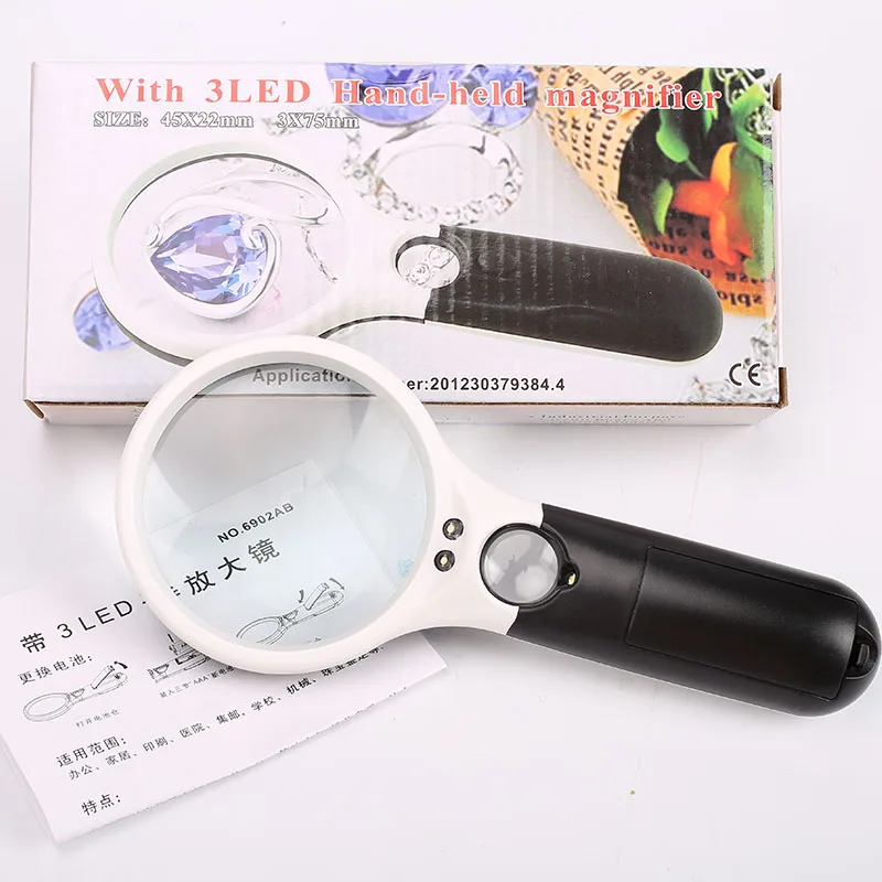 

Welsolo official LED optical handheld carries a 10x jewelry magnifying glass 45x circuit board micromirror