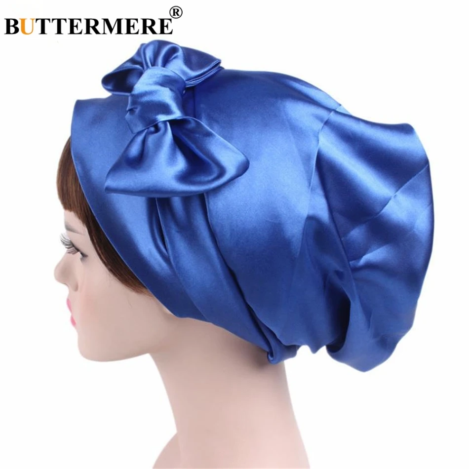BUTTERMERE платок-Бандана Череп шапки для женщин химиотерапия цветок Sation тюрбан модный головной убор бант для беременных женщин шляпы - Цвет: blue