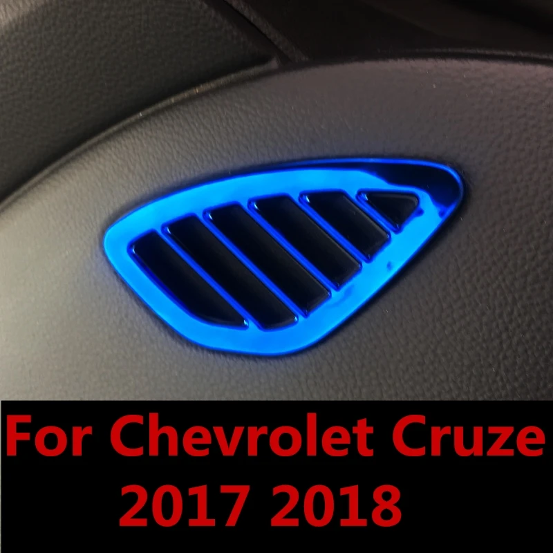 

For Chevrolet Cruze 2017 2018 Car dashboard outlet box special modified ABS Chrome decorative frame Interior Auto Accessories