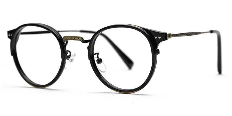 TR90 оправы для очков Для мужчин ретро маленькие круглые очки с диоптриями Для женщин 2019 Винтаж для близорукости, оптическая оправа для очков