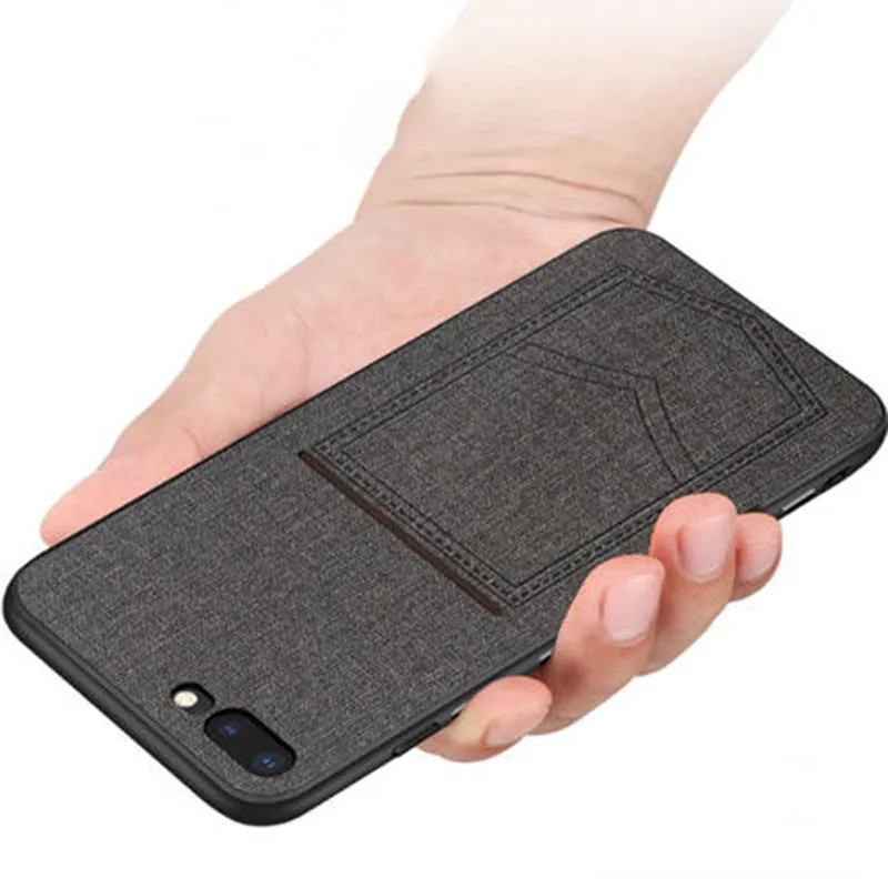 

Shockproof Luxury Brand Case For iphone 6 6s 7 8 Plus Back Cover Card Holder Soft Silicone Cloth Case For iphone 7 8 X