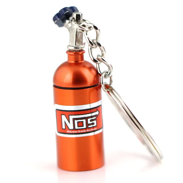 10Pcs/Lot Nos Turbo Keychain Creative New Mini Nitrous Oxide Bottle